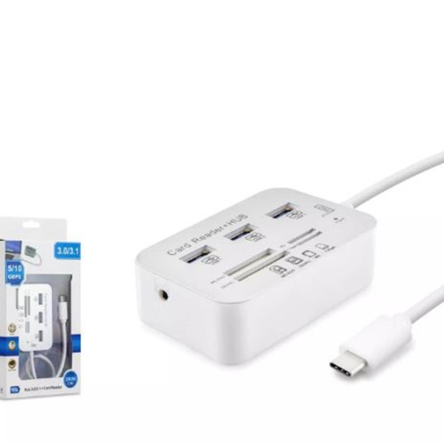 HADRON HDX7029 TYPE-C HUB COMBO 3-USB3.0 + MS + SD + M2 + TF 20CM 7IN1 BEYAZ