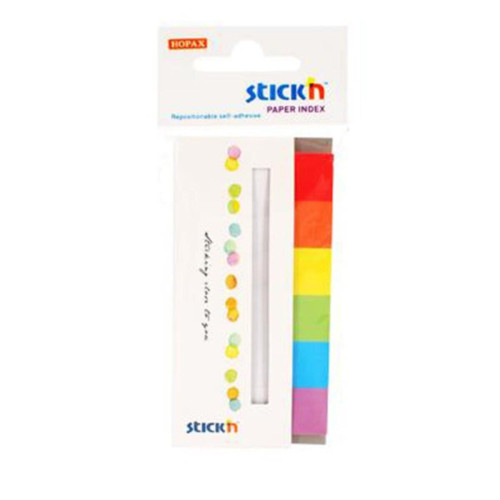 Hopax Stıckn İndeks 180 Yaprak 50x20 mm Gökkuşağı 6 Renk Ayraç