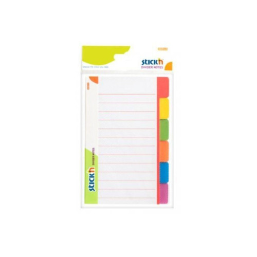 Hopax Stickn Yapışkanlı Not Kağıdı Mgc Seperatörtlü Çizgili 60 Yaprak 148 x 98mm Beyaz