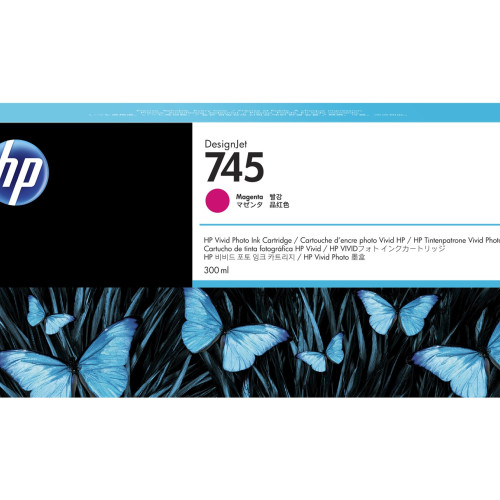 HP 745 Magenta Kırmızı 300ML Plotter Kartuşu F9K01A