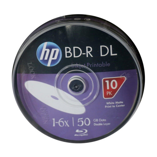 Hp Blu-Ray Bd-R 6X 50 Gb 10 Lu Cake Box Prıntable Baskı Yapılabilir Blu-Ray Dvd