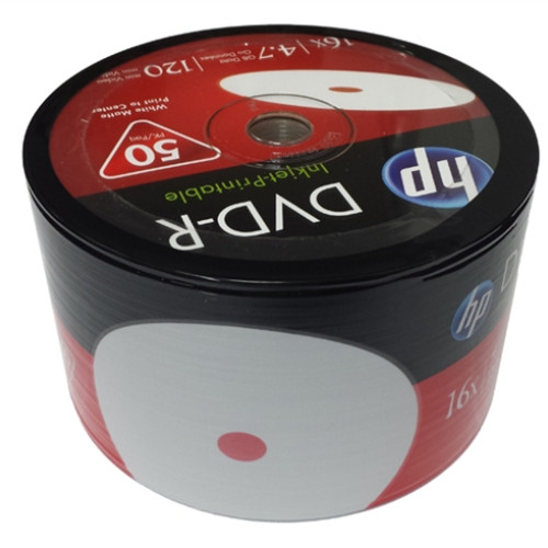 Hp DVD-R 4,7gb-120min 16x 50 li Shrink Printable