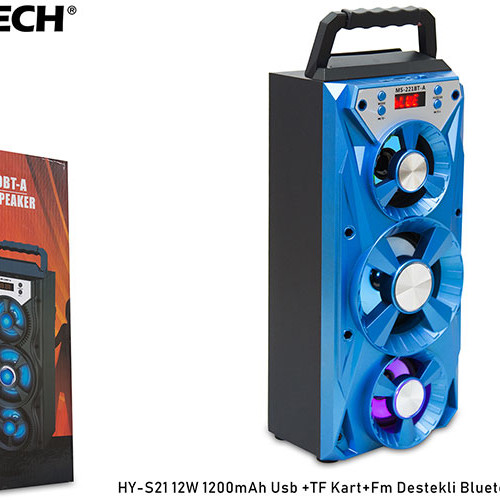 Hytech HY-S21 12W 1200mAh Karışık Usb +TF Kart+Fm Destekli Bluetooth Speaker