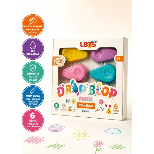 Let’s Dropblop Mum Boya 6 Pastel Renk