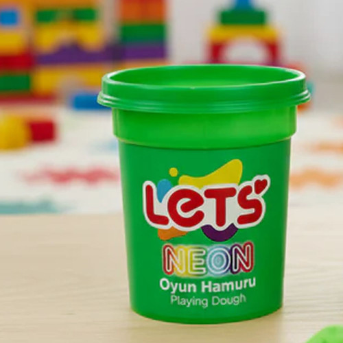 Lets Oyun Hamuru Tek Renk Neon Yeşil 110 GR