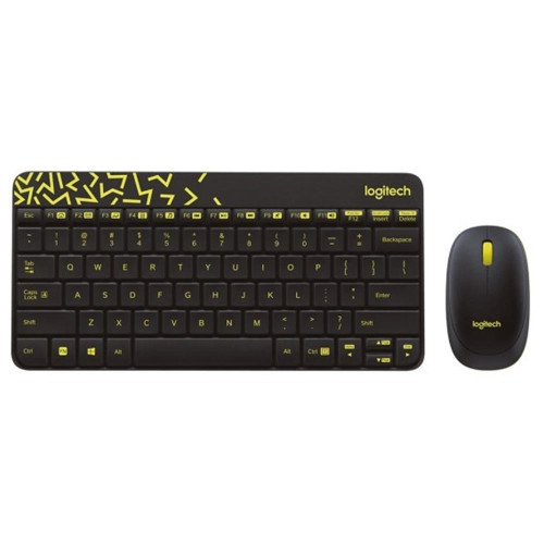 Logitech Siyah-Sarı Kablosuz Klavye Mouse Set