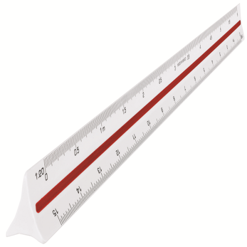 Maped Mikyas Ölçek Cetveli Plastik 1:20 / 1:100 Ölçek