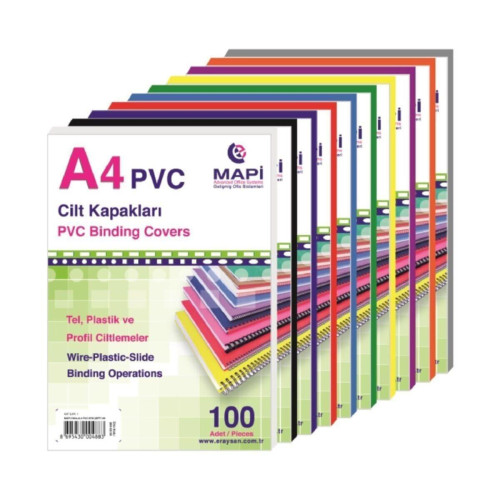 Mapi Cilt Kapağı Plastik Opak A3 160 Micron Mavi (100 Lü Paket)