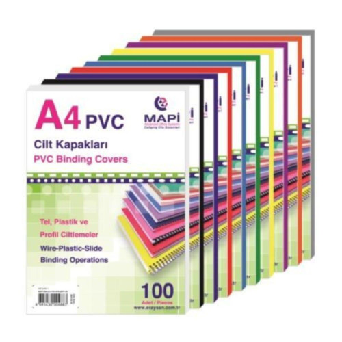 Mapi A-4 Cilt Kapağı 160 Mm Kırmızı 100 Lü (1 Paket 100 Adet)