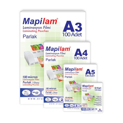 Mapi A-3 Sıcak Laminasyon Filmi 125 Micron Parlak (100 Lü Paket)