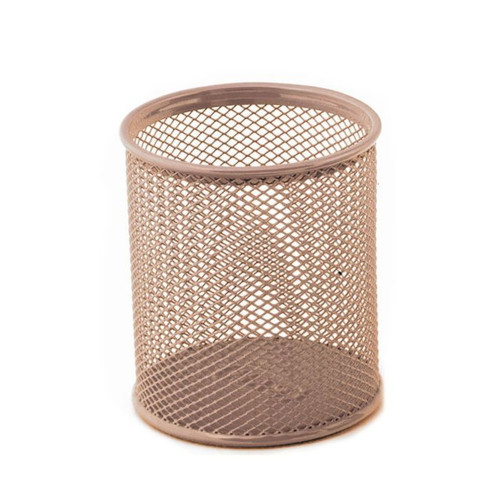Mas Kalemlik Metal Perforeli Silindir Rose Gold