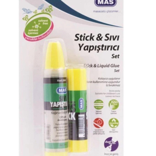 Mas Kartelada Stick Yapıştırıcı + Sıvı Yapıştırıcı Seti