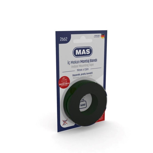 Mas Montaj Bandı İç Mekan Extra Güçlü 19 mm x  1.5 Metre