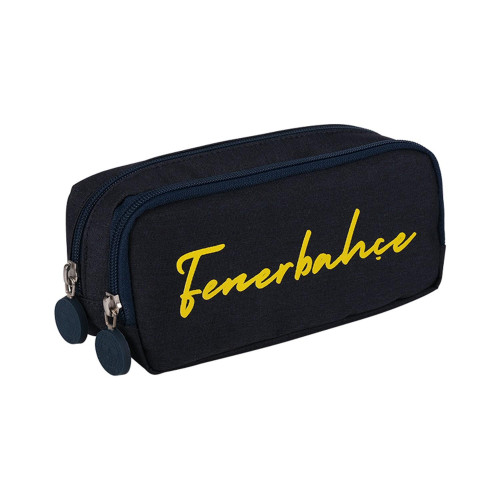 Fenerbahçe Kalem Çantası Fenerbahçe Sarı Logo 2 Bölmeli Kalemlik