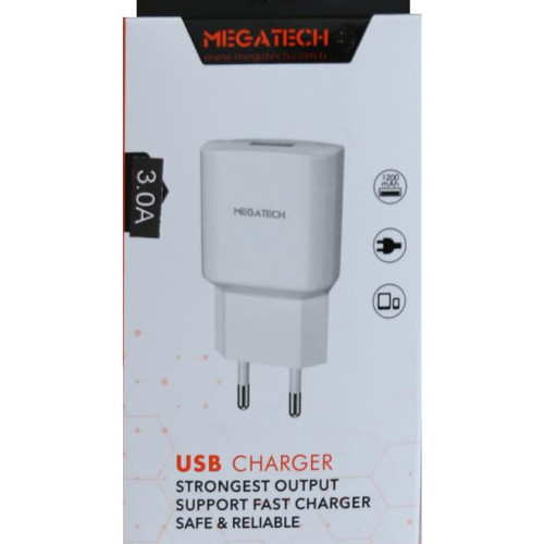 Megatech 3.1A Eco Micro Hızlı Ev Şarj Kablosu