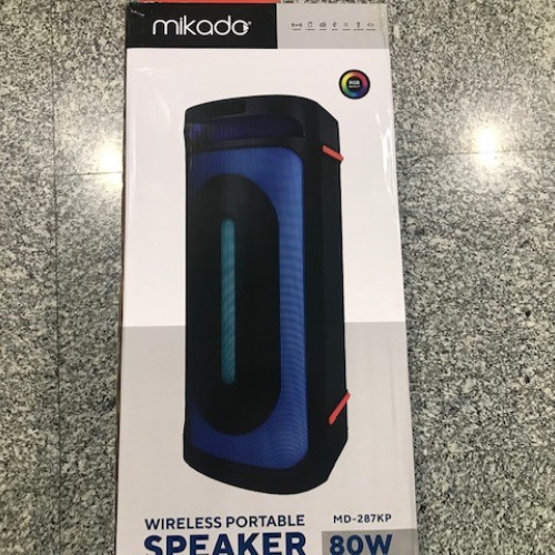 Mikado MD-287KP 80W 12V 7.5Ah RGb Işıklı USb-Tf-FM-BT-TWS Toplantı Anfisi