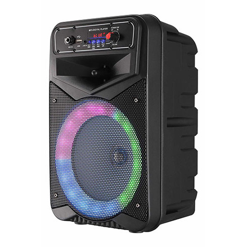 Mikado MD-802KP 3.7V 2400mAh Siyah Kablolu Mikrofon Toplantı Anfisi Bluetooth-USB-FM-RGB Ledli