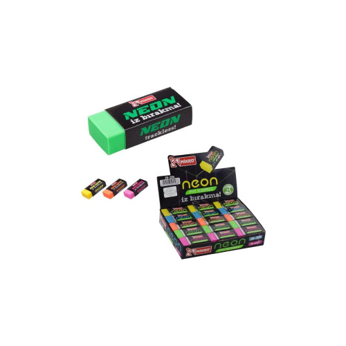Mikro Silgi Soft Neon Renkler (24 Lü Paket)