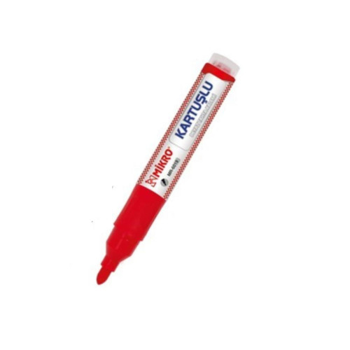 Mikro Tahta Kalemi Kartuşlu Kırmızı 12 Li (1 Paket 12 Adet)