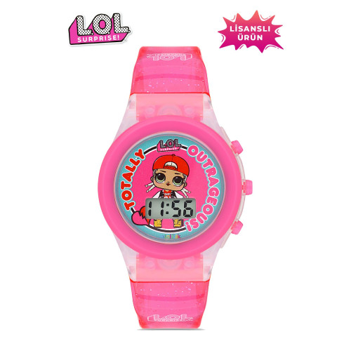 MiniFlak Lisanslı L.O.L SURPRISE! Çocuk Pembe Işıklı Çocuk Kol Saati