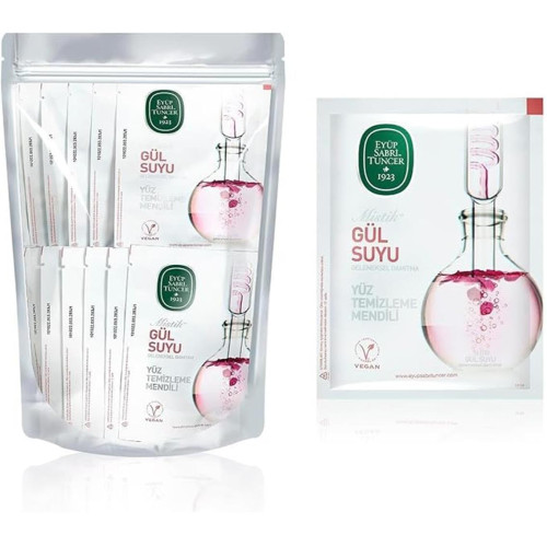 Mistik Gül Suyu Yüz Temizleme Mendili 30lu Doypack Poşet 9,3-12,5 Büyük Boy