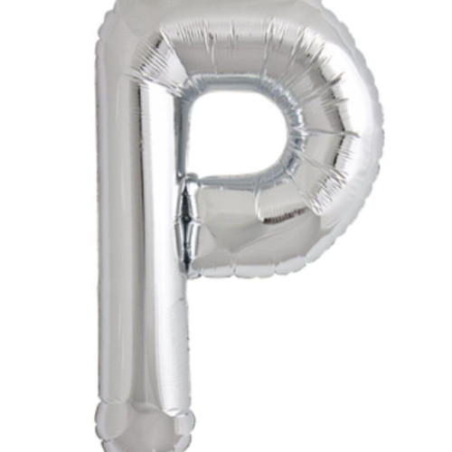 Nedi Folyo Balon 100 Cm Harf Şişirilmemiş Gümüş (P Harfi)