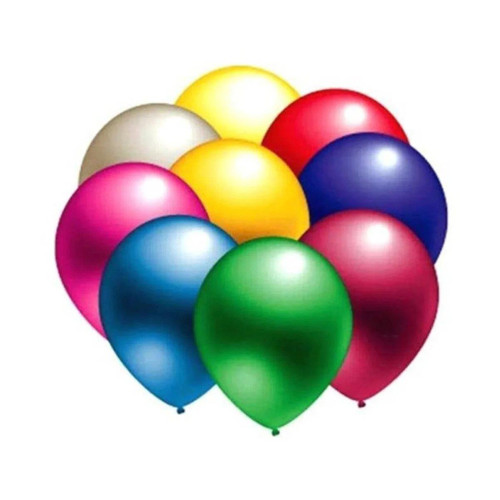 Nedi Balon Metalik Karışık 100 Lü Paket Karışık Metalik Renkli Balon