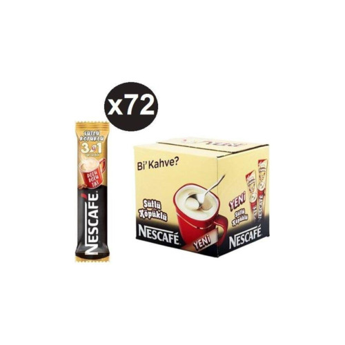 Nescafe 3ü1 Arada Sütlü Köpüklü 17.4 Gram (72 Li Paket)
