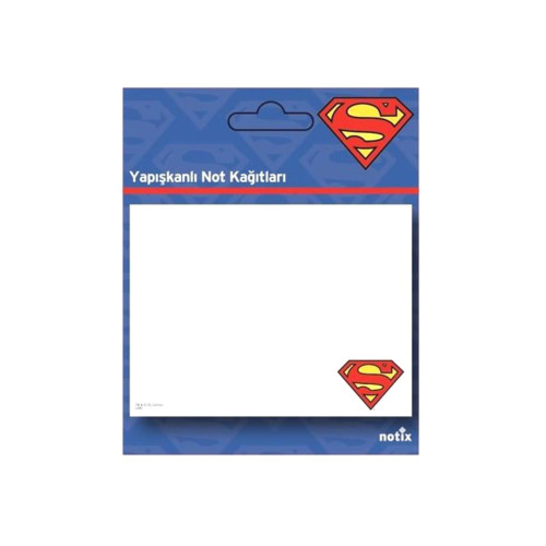 Notix Süperman Desenli 50 Yaprak 100 x 75 mm Yapışkanlı Not Kağıdı