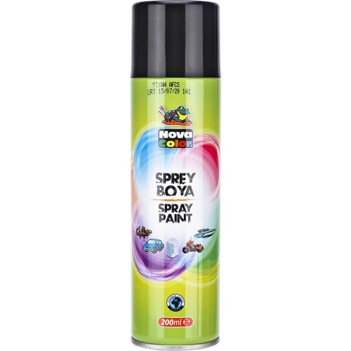 Nova Color Sprey Boya 200 ML Siyah Sprey Boya