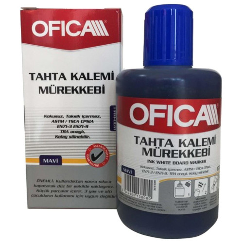 Ofica Tahta Kalem Mürekkebi 100 ML Mavi FMM-06M