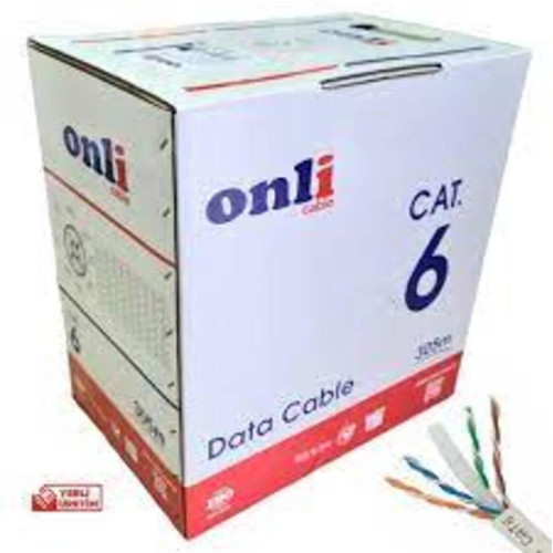 Onli U-UTP 23 AWG CCA CU 305 Metre Cat6 Kablo 305 Metre Ethernet Kablosu