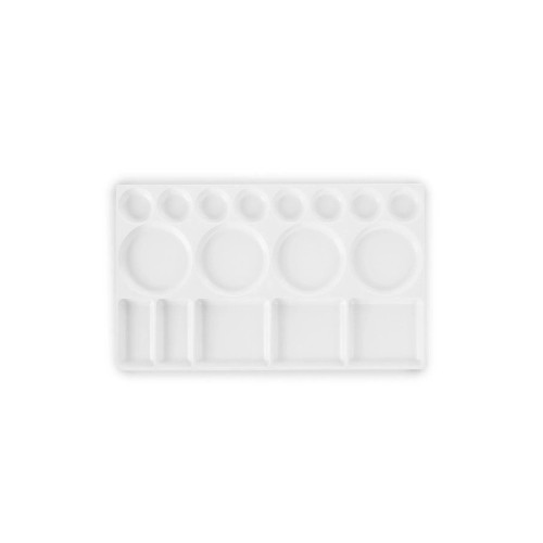 Ops Resim Paleti 16x27 CM Profesyonel Godeli Dikdörtgen Beyaz Resim Paleti