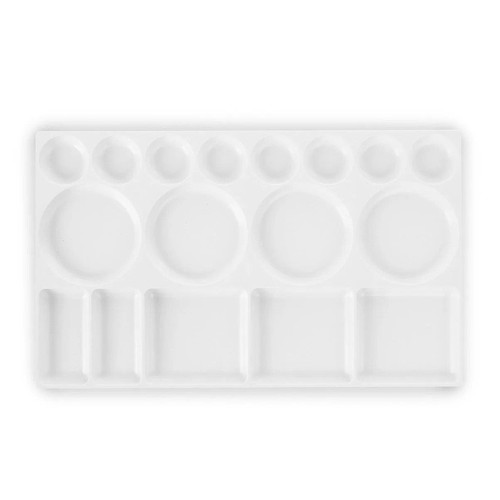 Ops Resim Paleti 16x27 CM Profesyonel Godeli Dikdörtgen Beyaz Resim Paleti