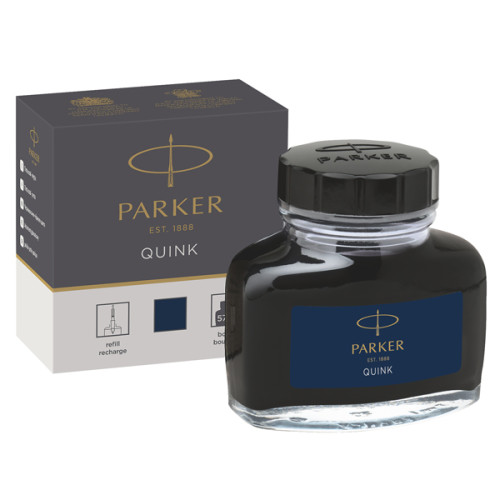 Parker Dolma Kalem Mürekkebi Quink 57 ML Mavi-Siyah