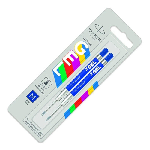 Parker Jel Kalem Refill Plastik Gövde 2 Li Blister M Uç Mavi Jel Kalem Yedeği