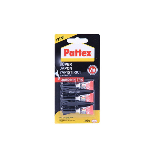 Pattex Japon Yapıştırıcı Gel Mini Süper 3x1 Gram (12 Adet)
