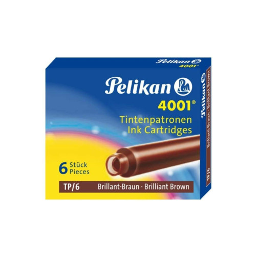Pelikan Dolma Kalem Kartuşu Küçük Kahve 6 LI 4001