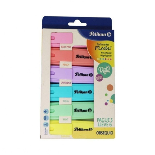 Pelikan Fosforlu Kalem Pastel 6 Renk İşaret Kalemi