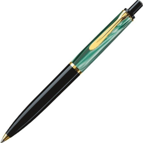 Pelikan Tükenmez Kalem 14 Ayar Altın Kaplama Yeşil ve Siyah Tükenmez Kalem
