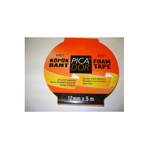 Picador Çift Taraflı Bant Köpük Rulo Askılı 12 mm x 5 m