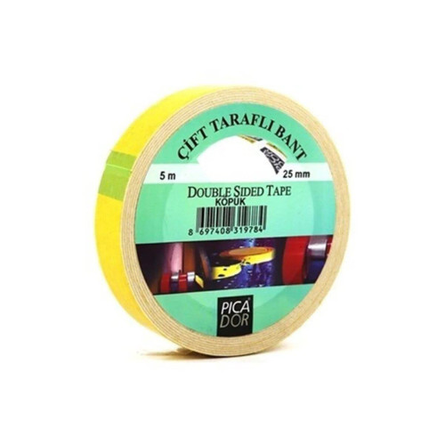 Picador Çift Taraflı Bant Pe Köpük Hotmelt Askısız 25 MM x 5 Metre