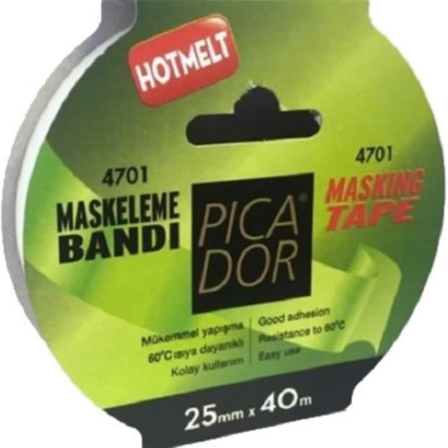 Picador Krepe (Maskeleme) Bantı 60 Derece Isıya Dayanıklı Askılı 25x40 4701