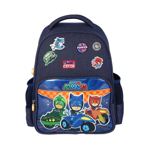 Me Çanta Pj Mask Okul Çantası Mavi Jeans Motorsiklet Modeli Sırt Çantası