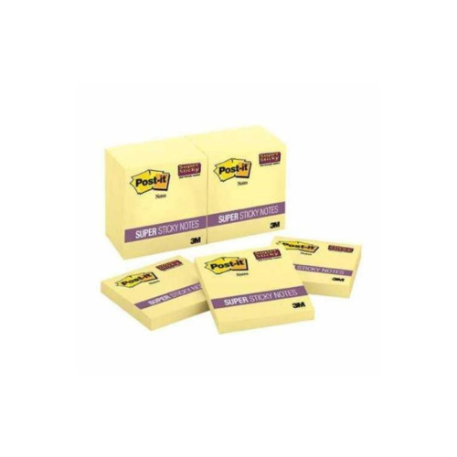 Post-it Yapışkanlı Not Kağıdı 100 Yaprak 76x76mm Sarı 654 (12 Koçan)
