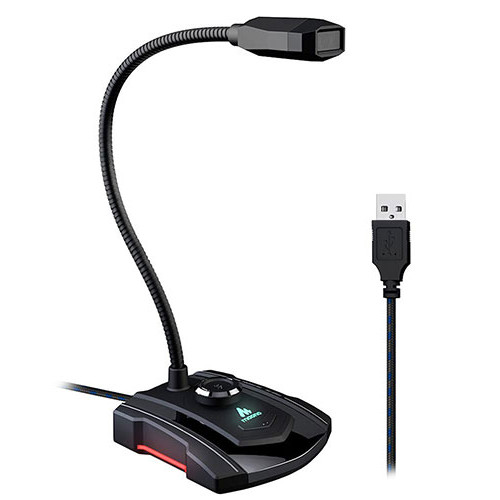 Rampage Siyah USB Oyuncu Profesyonel Oyuncu ve Youtuber Masaüstü Mikrofon