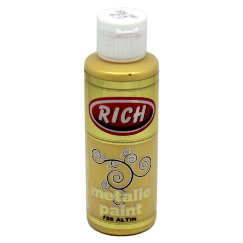 Rich Akrilik Boya Metalik 120 CC Altın