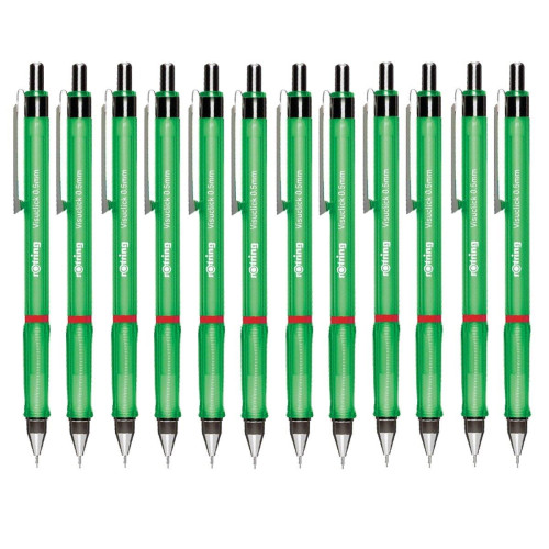 Rotring Versatil Kalem Visuclick 0.5 MM Yeşil Uçlu Kalem (12 Li Paket)