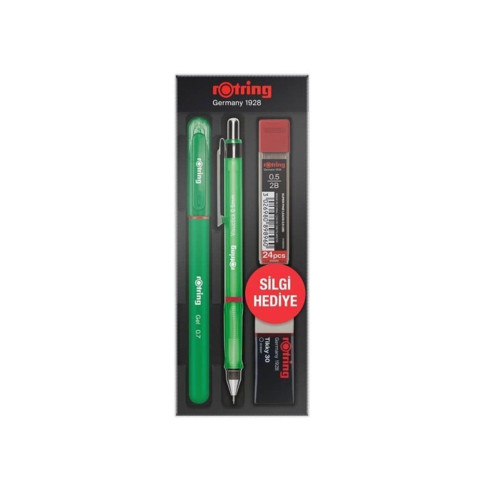 Rotring Visuclick Jel Okul Seti 0.5 mm Uçlu Kalem Seti Yeşil