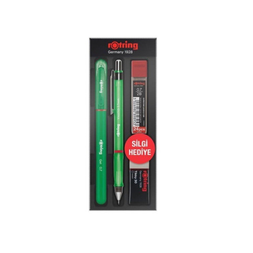 Rotring Visuclick Jel Okul Seti 0.7 mm Uçlu Kalem Seti Yeşil